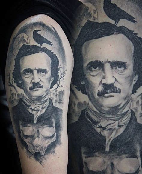 60 Epic Edgar Allan Poe Tattoo Designs For Men