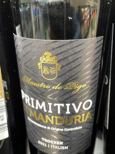 Maestro De Pigo Primitivo Di Manduria Vivino Deutschland