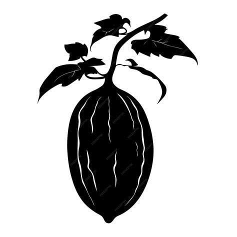 Vector Silhouette Of A Winter Melon Premium Ai Generated Vector