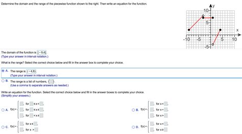 Solved Determine The Domain And The Range Of The Piecewise Chegg