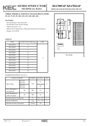 7805 Datasheet PDF - KEC