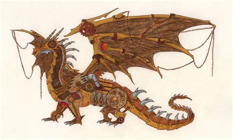 Steampunk Dragon By Thepotatostabber On Deviantart Steampunk Dragon