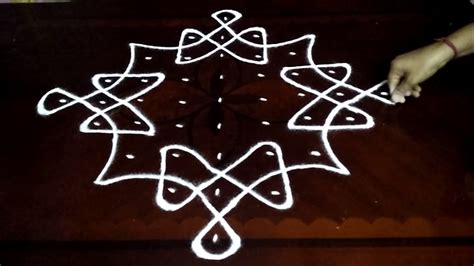 Beginners Melikala Sikku Kolam Designs With Dots Chukkala