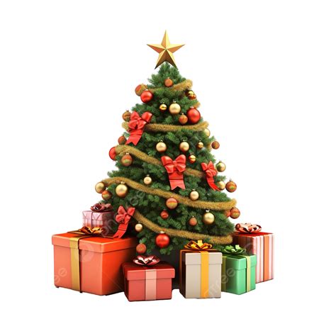 3d Illustration Of Christmas Tree And Gifts 3d Icon 3d Illustration