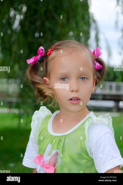 Small Girls Portrait Stock Photo Alamy