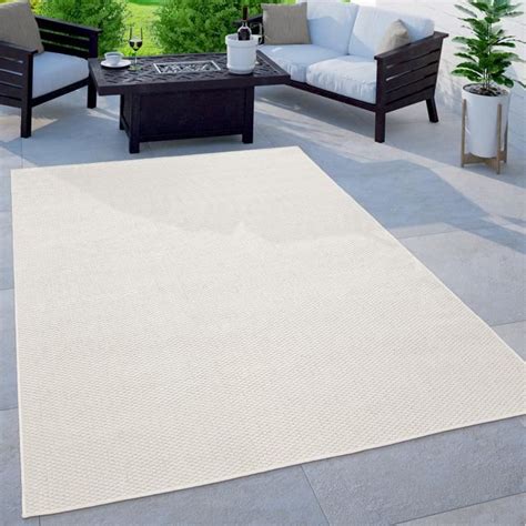 Paco Home Tapis Extérieur Balcon Terrasse Tapis Cuisine Uni Motif