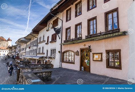 Gruyere village stock photo. Image of canton, door, swiss - 88638504