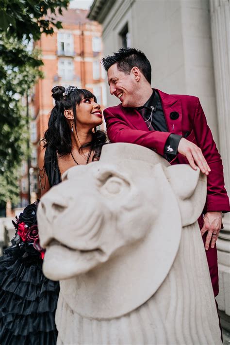 Ruffled Wedding Dress at Old Marylebone Town Hall Wedding