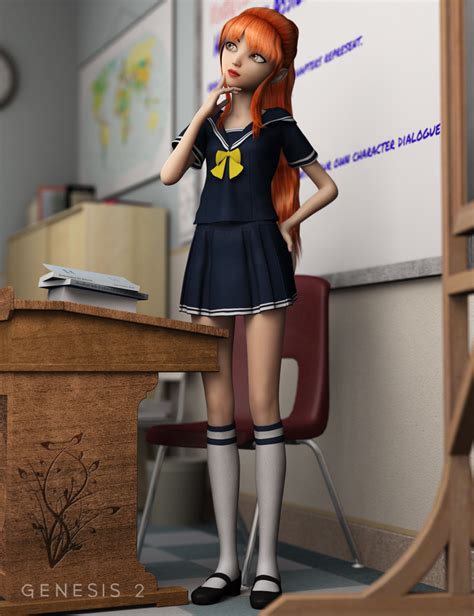 School Girl Textures Daz 3d