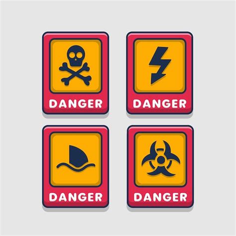 Premium Vector Danger Warning Attention Signs Set