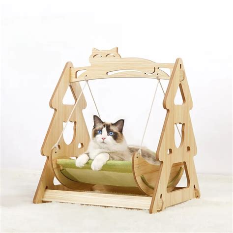 Balan Oire En Bois Massif Pour Chat Accent Pour Chien Berceau Pour