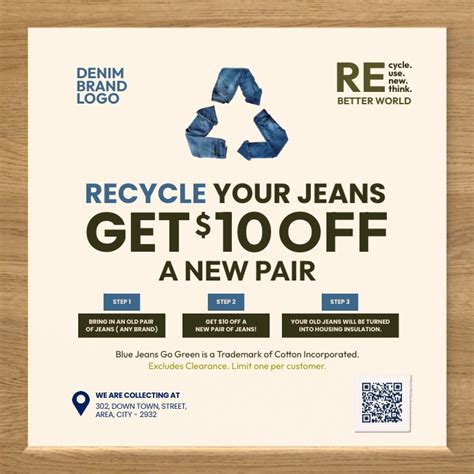 Recycle Jeans Display Post Template Postermywall