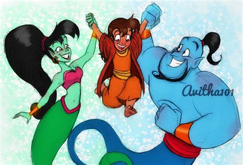 The Genie Fam - Eden, Dhandi and Genie (Aladdin the Series) : r/disney