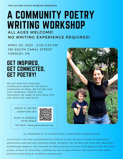 Apr A Community Poetry Writing Workshop At Gather Place Museum