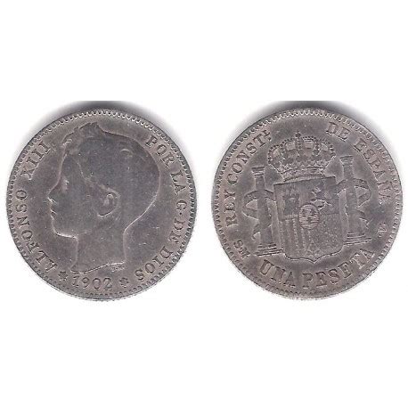 Alfonso XIII 1902 1 Peseta BC Plata Ceca De Madrid SM V