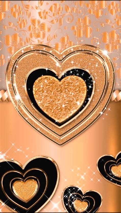 Pin By Eleftheria Merkoulidi On Beautiful Elegant Wallpaper Gold Heart Wallpaper Heart