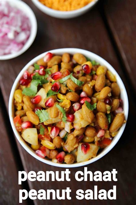 Peanut Chaat Recipe Boiled Peanut Chaat Salad Groundnut Chat