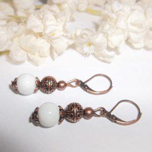 Wvluckygirl Jewelry White Copper Boho Earring Jewelry Set Dangle