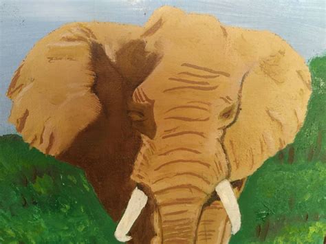 Oil Painting Elephant / Original Oil Painting 35 22cm / Big - Etsy