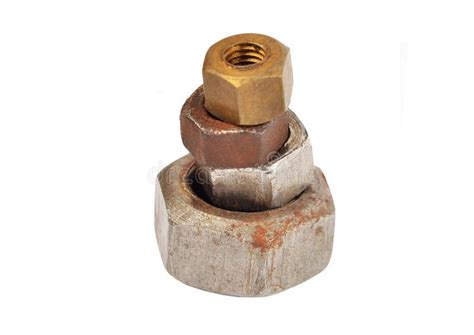 stack   nut stock photo image  fastening clamping