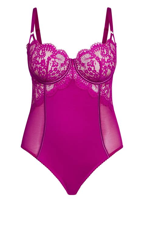 Pink Delores Underwire Bodysuit Evans