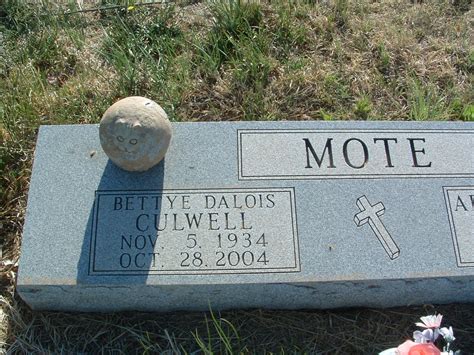 Bettye Dalois Culwell Mote Find A Grave Memorial