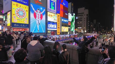 Osaka Dotonbori Night Walk 4k Asmr Youtube