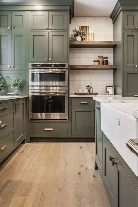 Beautiful And Refined Olive Green Kitchens Digsdigs