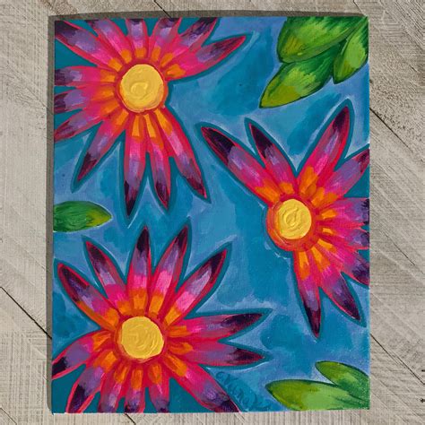 Flower Painting Flower Wall Art Floral Painting Floral Wall Etsy