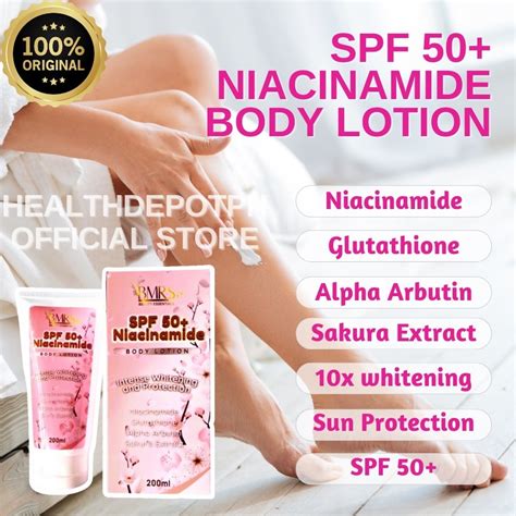 Original Bmrs Spf Niacinamide Body Lotion Intense Whitening And