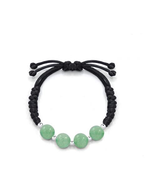 Pulsera Virgo Cuarzo Verde Y Plata 925 Mm