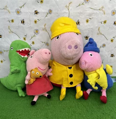 PEPPA PIG PLUSH Toy Bundle Raincoat Mummy Winter George TY Peppa Mr