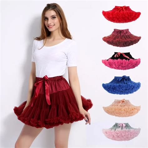 Buy Women Mesh Tulle Tutu Skirt White Jupe Girls