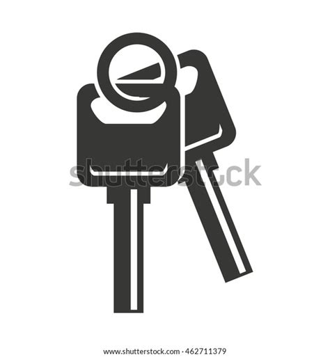 Car Vehicle Keys Icon Vector Illustration Stock Vector Royalty Free