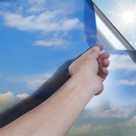 One Way Mirror Window Film Privacy Window Tint For Home Office Non Adhesive Static Cling