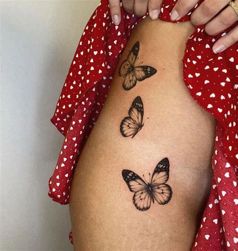 Top Grade Butterfly Thigh Tattoos For Women