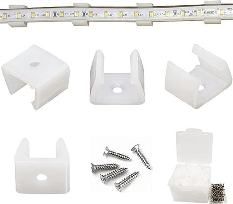 Momosun Pack Led Strip Light Clips Strip Light Mounting Clips