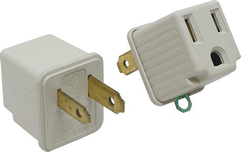 Coleman Cable 99010009 3 Prong To 2 Prong Adapter Grounding Outlet Converter 1 Pack