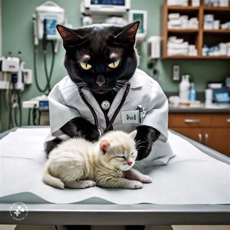 Ai Poor Cat As A Doctor Cat Cat Kucing Cute Kucinglucu Catlover