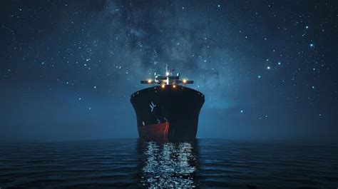 Container Ship At Sea Premium Ai Generated Image