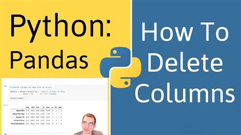 How To Remove A Column From A Data Frame In Pandas Python Youtube