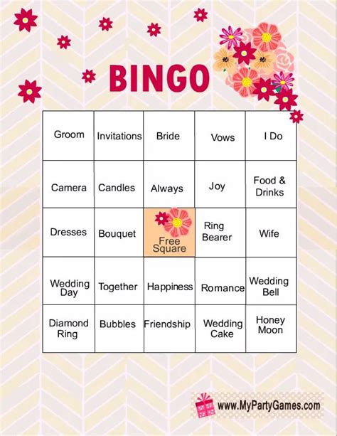 7 Sets Of Free Printable Bridal Showers Bingo Cards