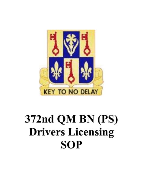 Battalion Drivers Licensing Sop 28 Dec 2020