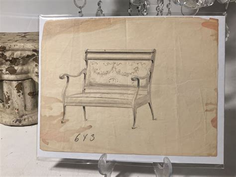 19 Teens Sofa Drawing 643 From The Collection Of Timelines Antiques
