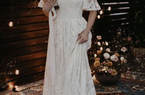 Desiree Off The Shoulder Wedding Dress With Sleeves Dreamers And Lovers