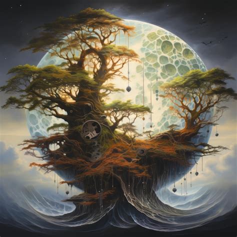 Premium Ai Image Fantasy Tree Artwork