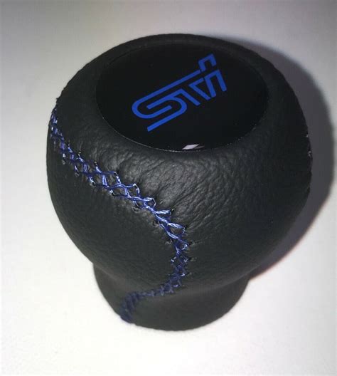 Shift Knob Fits For Subaru Impreza Wrx Sti Brz Sti Label Blue Stitching