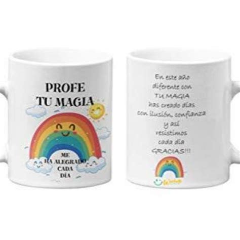 Worfull Regalos Taza Con Frase Motivadora PROFE TU MAGIA ME HA ALEGRADO