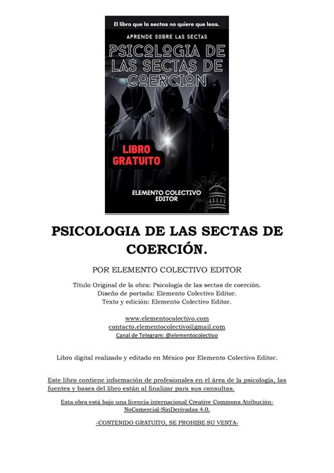 Psicologia De Las Sectas De Coerci N Psicologia De Las Sectas De