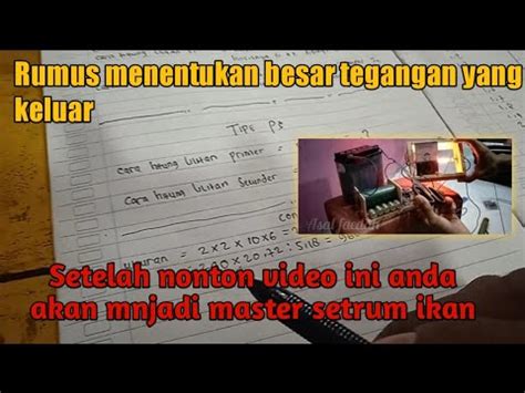 Cara Menghitung Rumus Setrum Ikan Tipe PS Cara Membuat Setrum Ikan